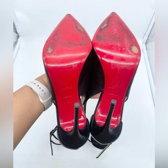 Christian Louboutin Black leather Mascara 100mm ankle strap pumps 41 - Picture 12 of 12